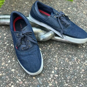 Levi's Men's Blue Denim Lace Up Casual Sneakers Boat Shoes Size 11
